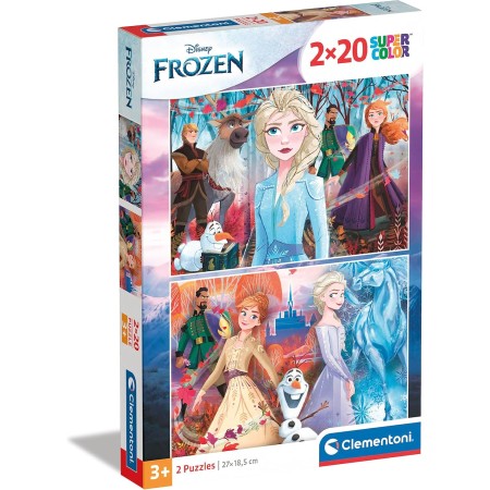 Puzzle Frozen Disney 2x20 Pezzi Clementoni Super Color 3 Anni+