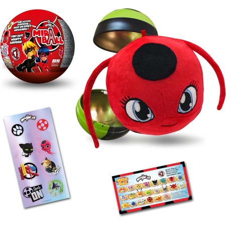Miraball Miraculous Ladybug Sfera con 3 Sorprese e 1 Peluche