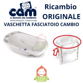 Vaschetta Bagno Cam per Bagnetto Fasciatoio Cambio Ricambio Originale Vasca Bianca